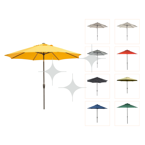 Parasol (div. kleuren) | 3x3m | Achthoek