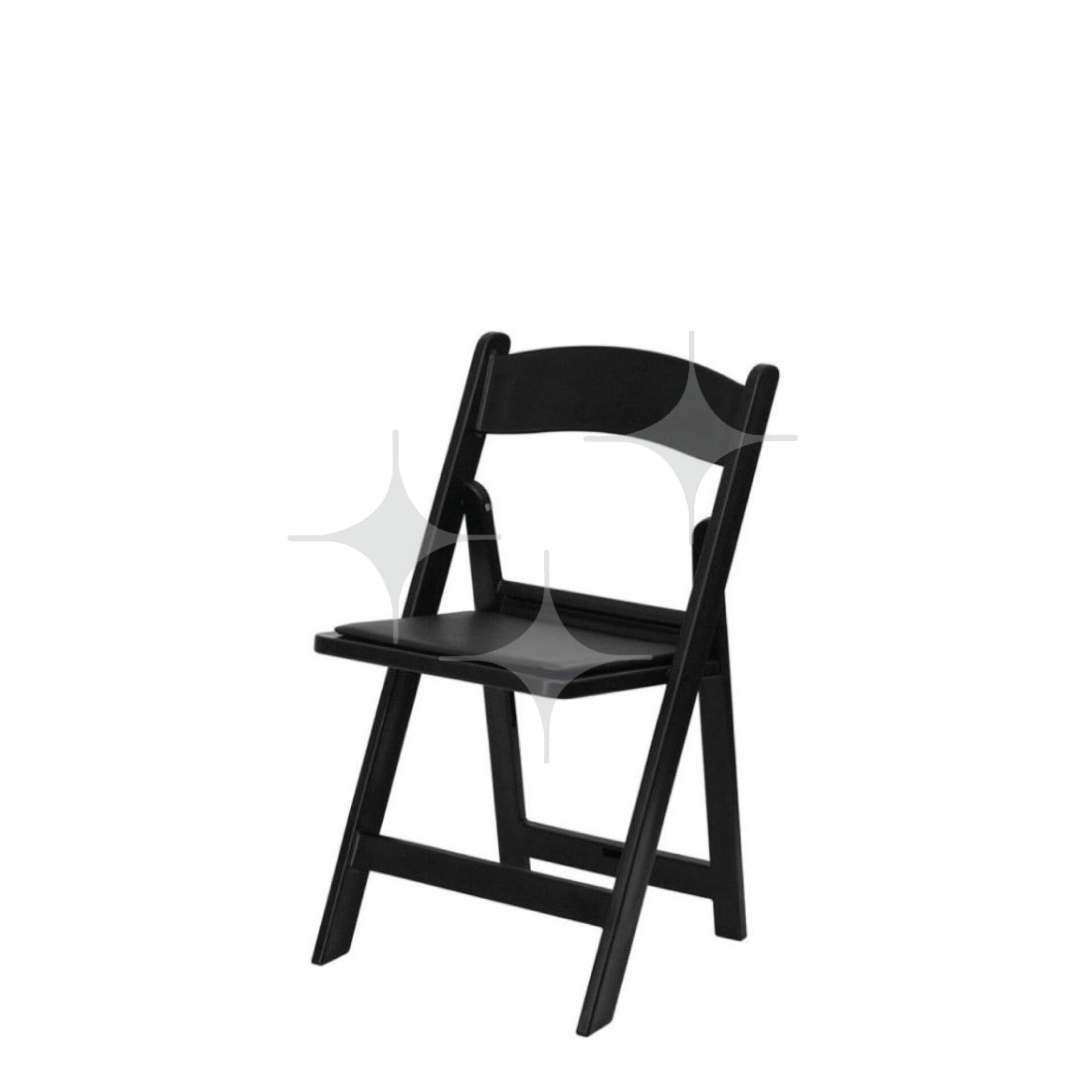 Luxe kunststof klapstoel Zwart