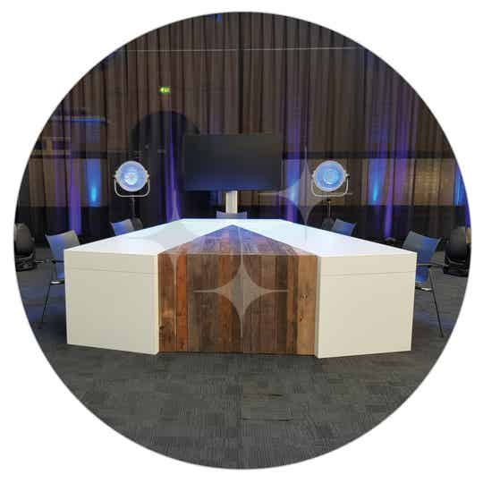 Presentatietafel met EcoWood punt