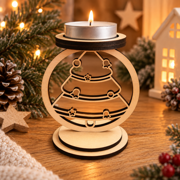 Teelichthalter- Weihnachtsbaum