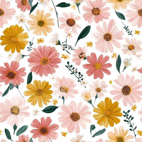 Meterware Kinderstoff Blumen