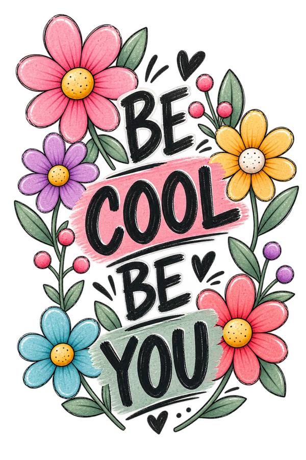 Bügelbild- Be cool Be You 2