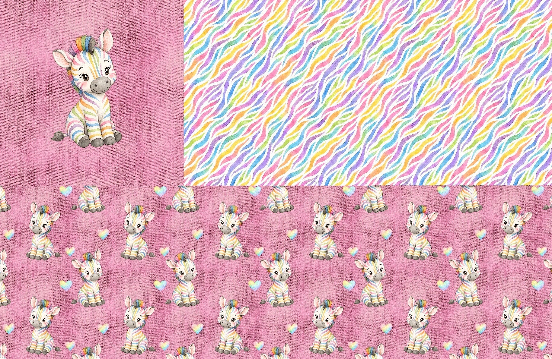 Panel buntes Zebra- 100x 150