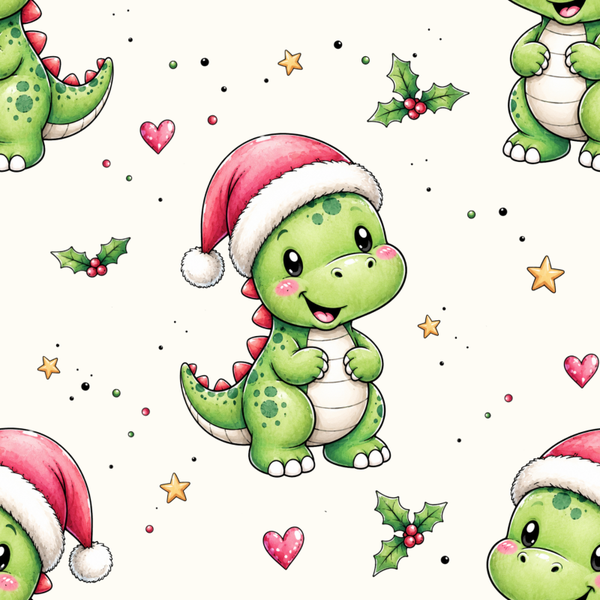 Meterware  Weihnachtsdino