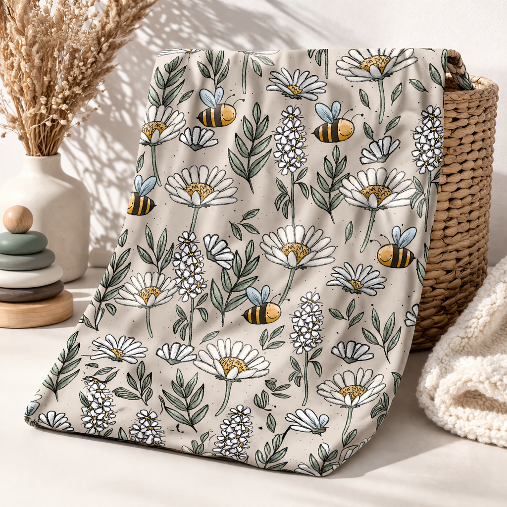 Meterware Kinderstoff Frühlingswiese