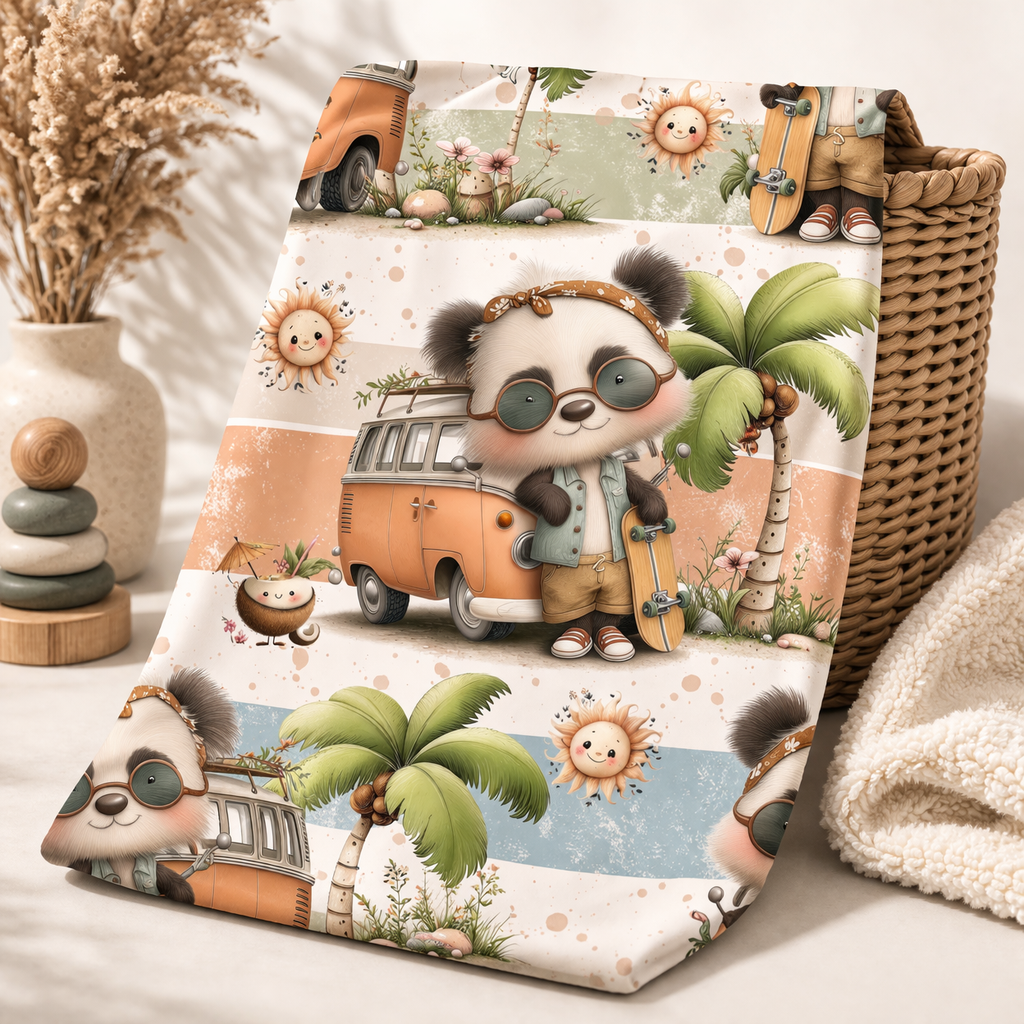 Meterware Kinderstoff Panda