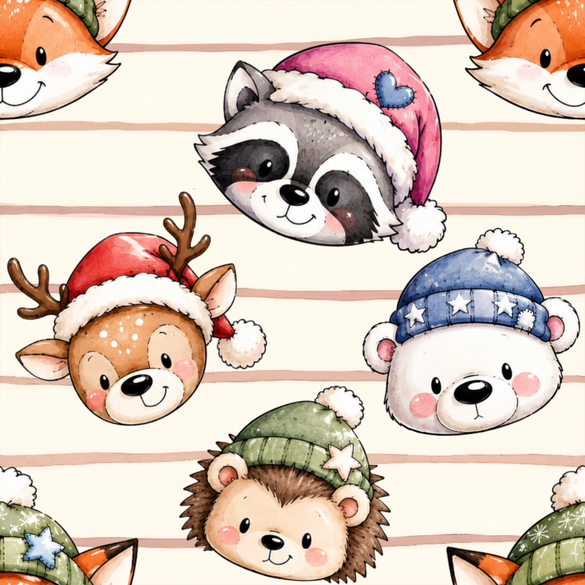 Meterware Kinderstoff-   Winter