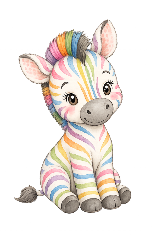 Bügelbild -   Zebra