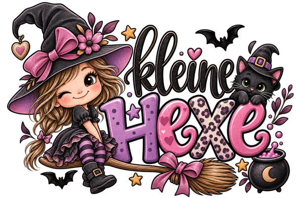 Bügelbild -   Kleine Hexe