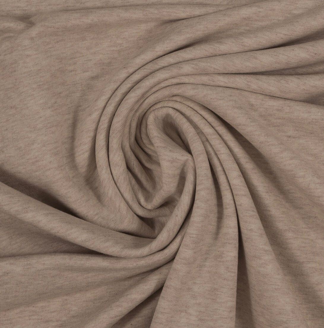 Vanessa melange, Jersey Baumwolle meliert, beige
