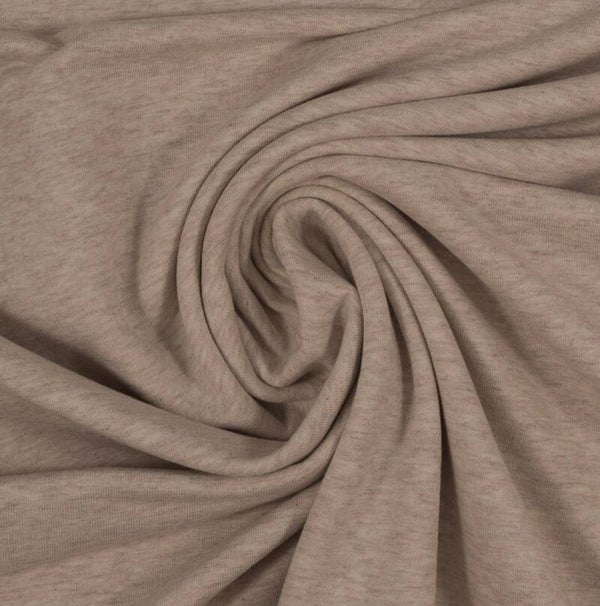 Vanessa melange, Jersey Baumwolle meliert, beige