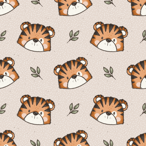 Meterware Kinderstoff- Tiger