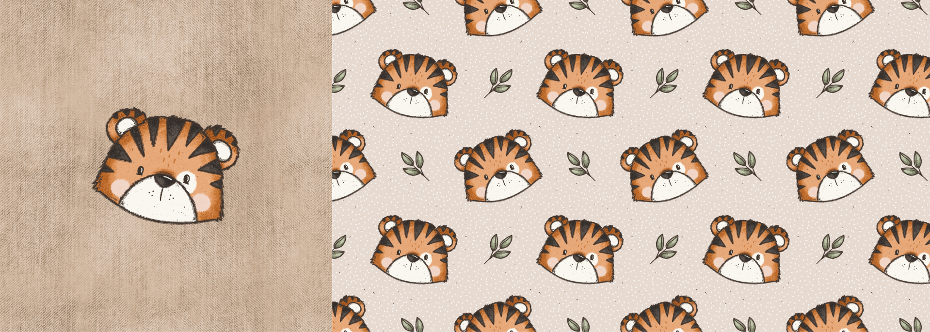 Panel Tiger -  50cmx140cm
