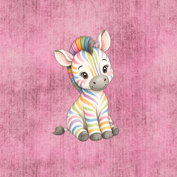 Panel 50x 50 cm - buntes Zebra