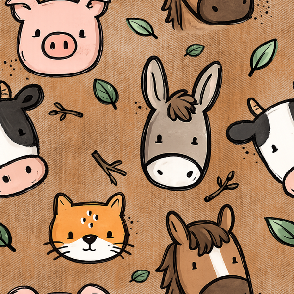 Exklusives Digitale Design-  Bauernhoftiere