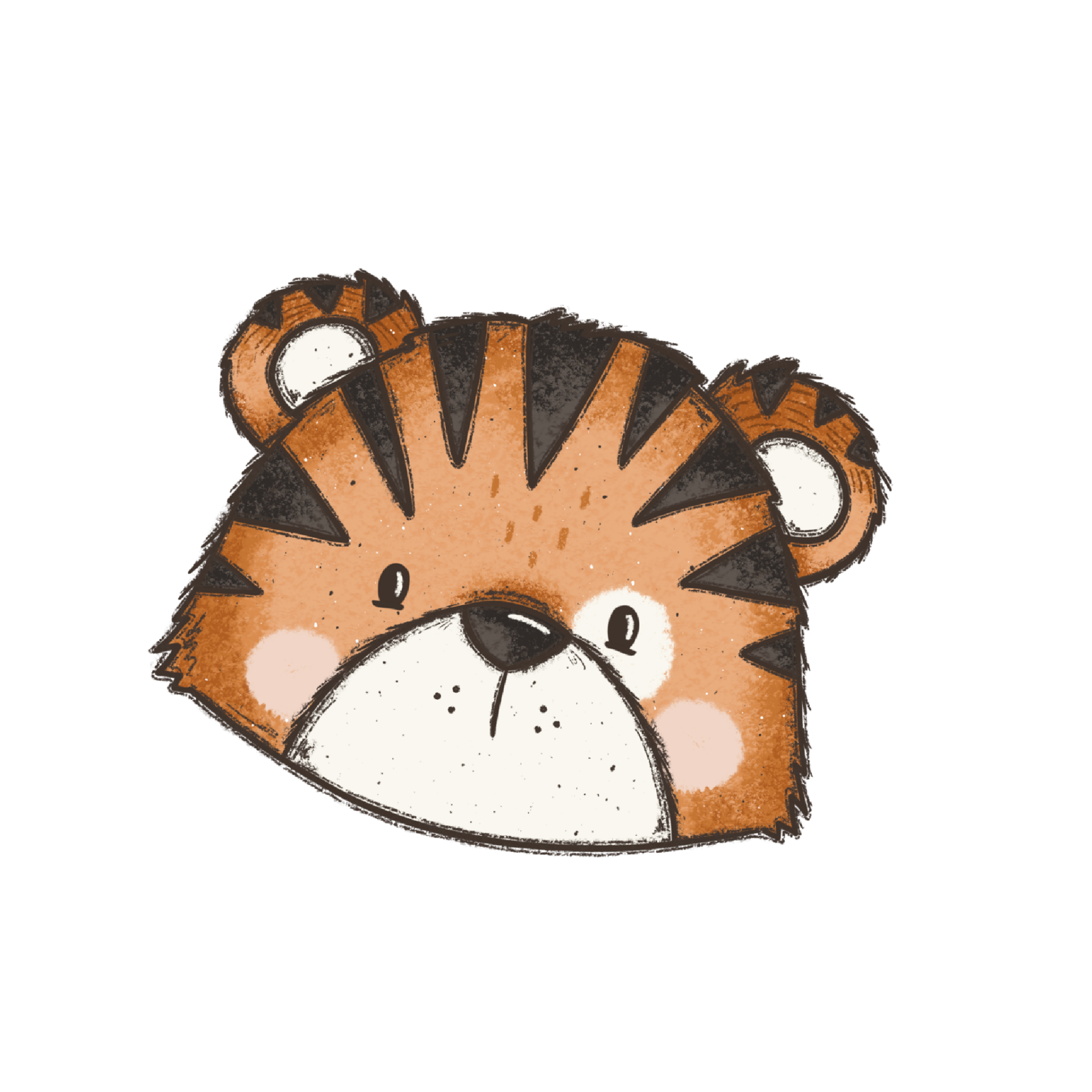 Bügelbild 15cm x 15 cm Tiger
