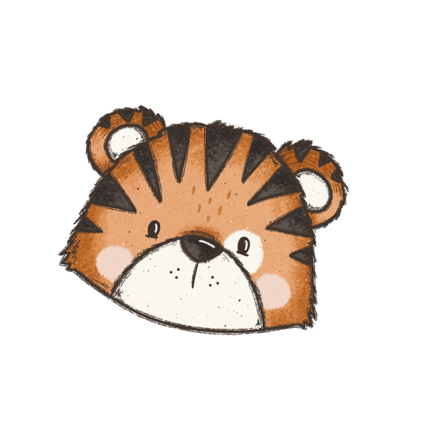 Bügelbild 15cm x 15 cm Tiger