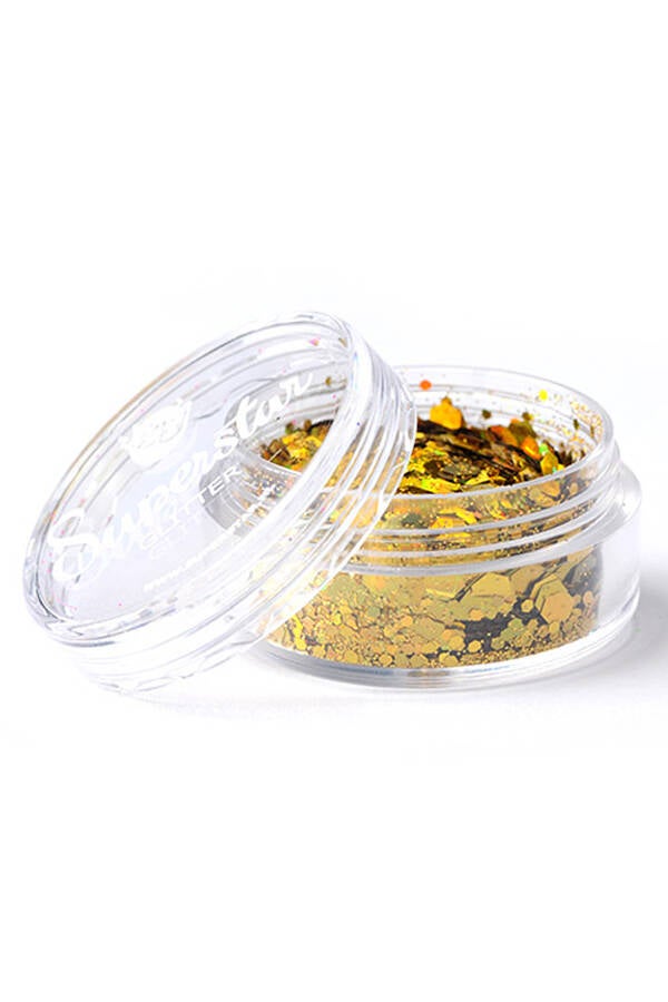 Superstar Chunky Glitter Laser Gold