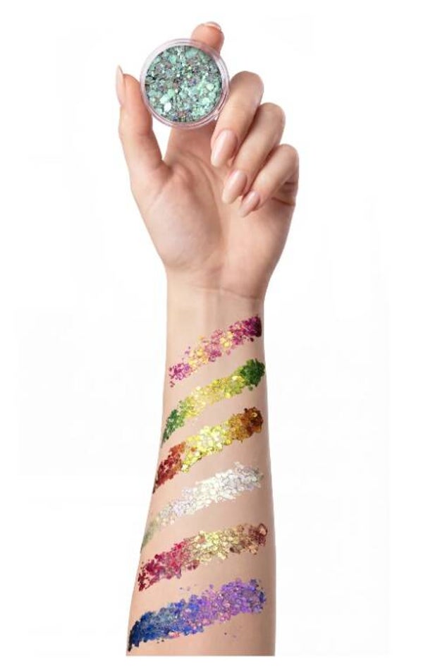 PXP pressed chunky holographic glitter cream