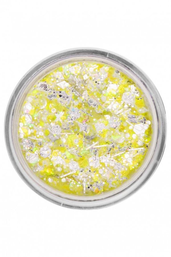 PXP pressed chunky glitter cream neon yellow candy