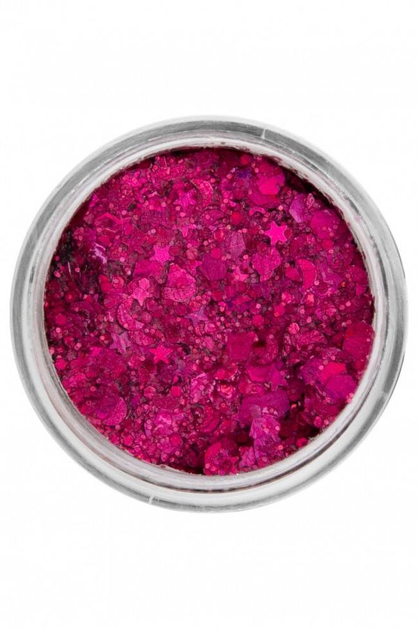 PXP pressed chunky glitter cream pink fuchsia