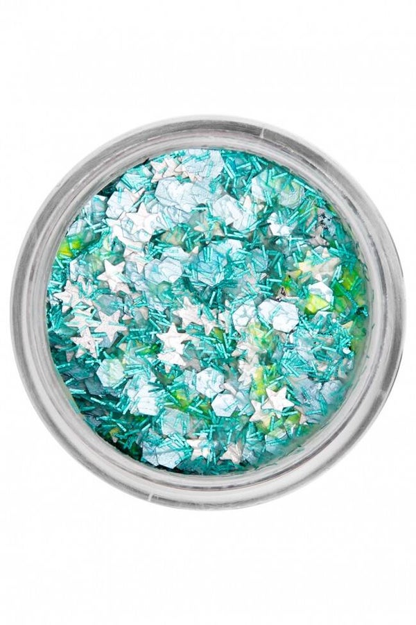 PXP pressed chunky glitter cream turquoise ocean