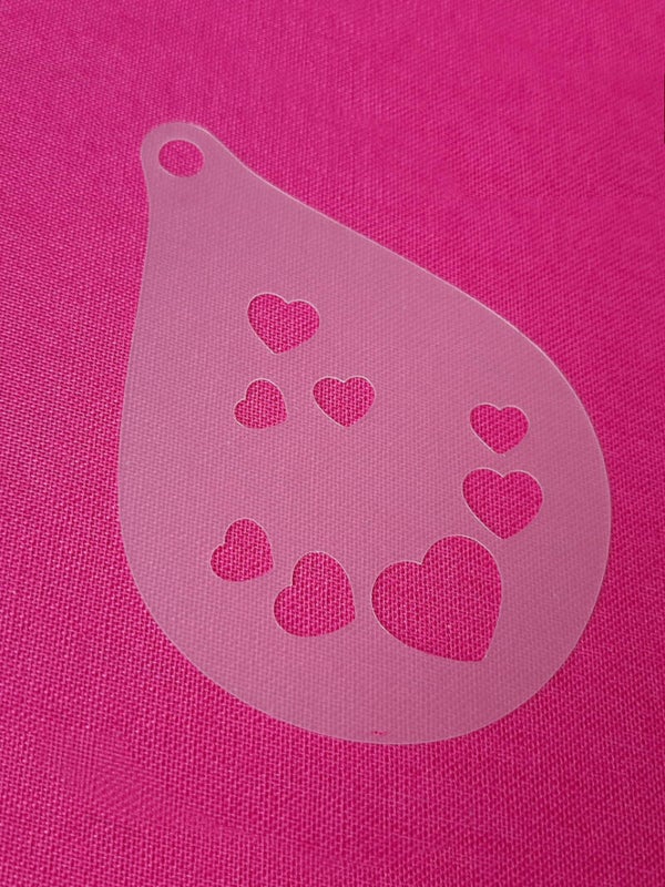 Schmink sjabloon hartjes