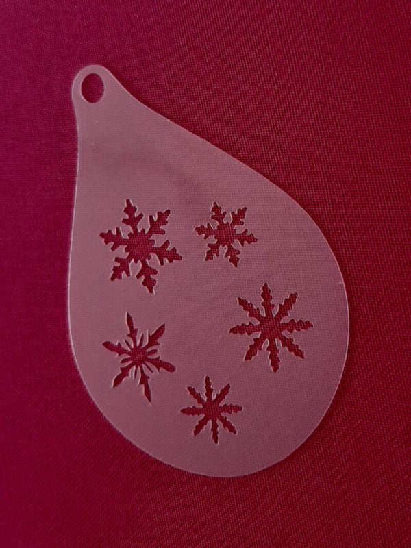 Schmink sjabloon Sneeuw kristal