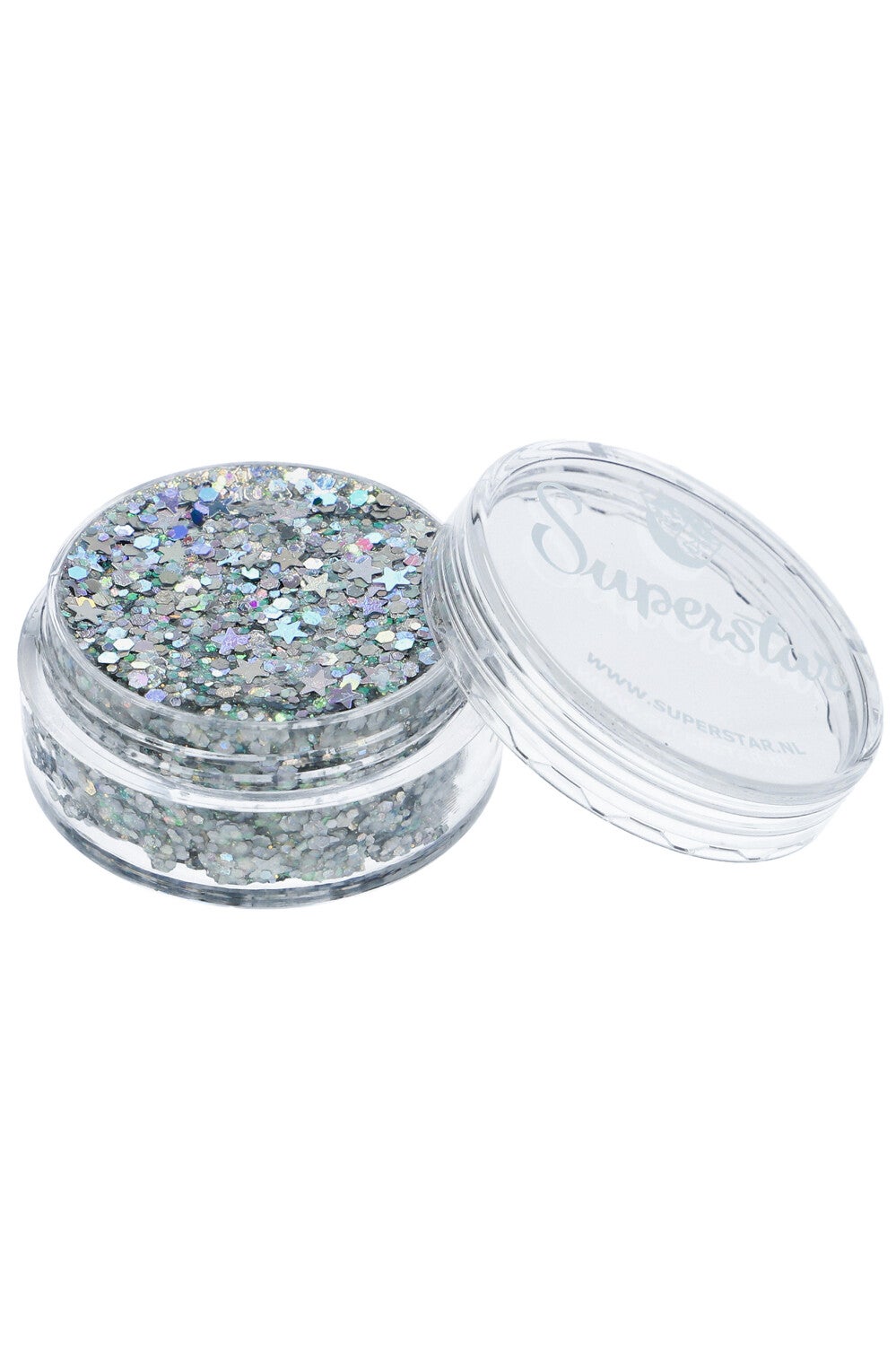 Superstar Chunky Glitter Cream Silver Starlight