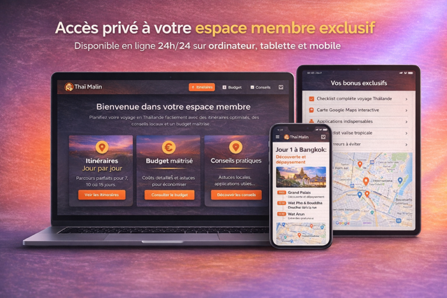Aperçu de l'espace membre