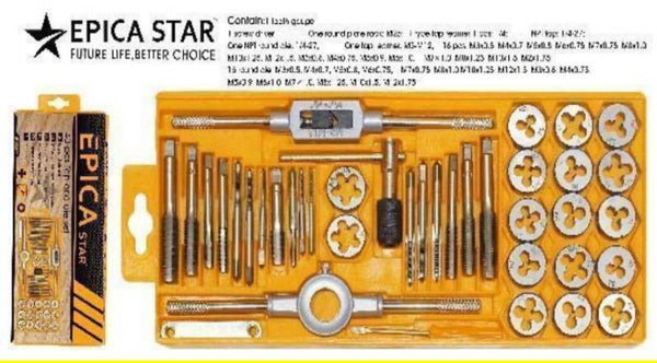 Set di maschi filettatorie filiere metriche da 40 pezzi