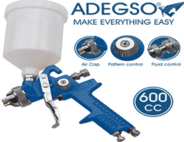 ADEGSO Pistola a spruzzo per vernice 600cc