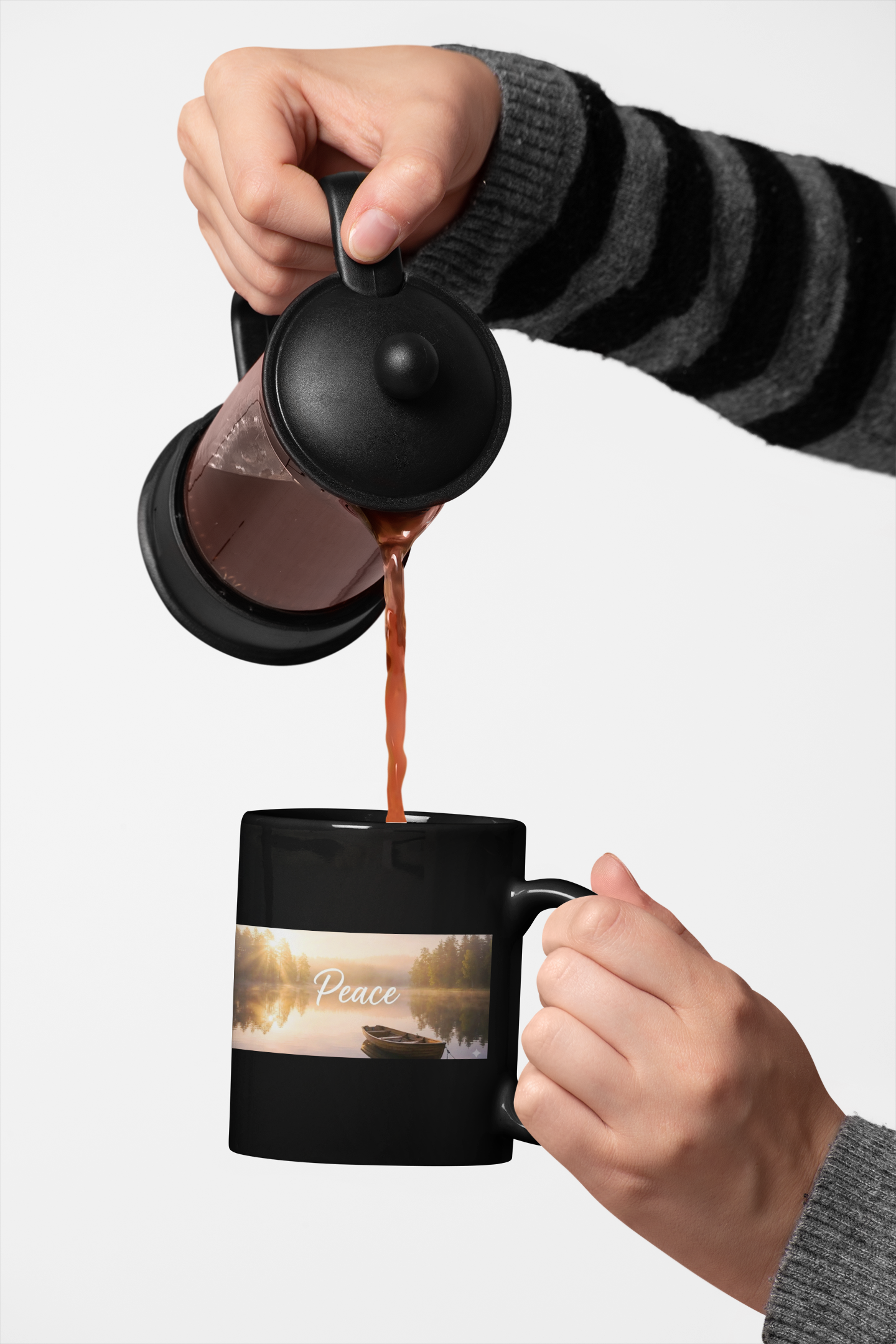 Peace lakeside scenic mug