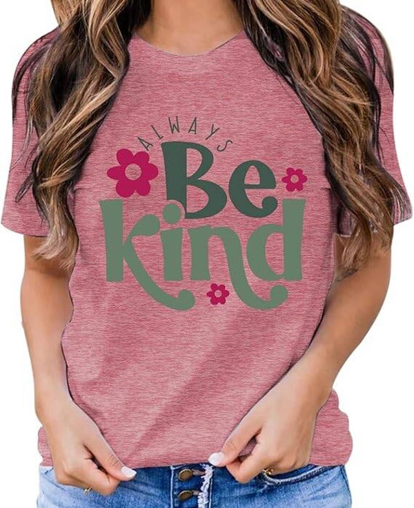 Be Kind Shirt Women Kindness Teacher Shirts Cute Funny Graphic Tees Inspirational Blessed Womens Tops