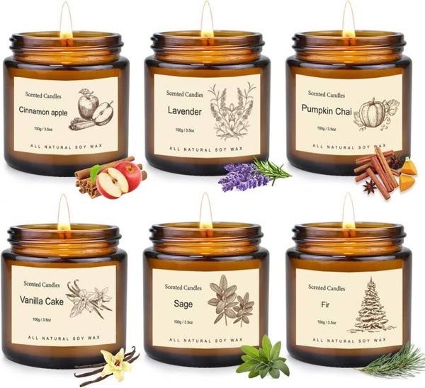 6 pack candles for home Scented