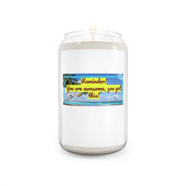 Scented Candle, 13.75oz-Motivational quote: Reminder you are awesome! You got this!