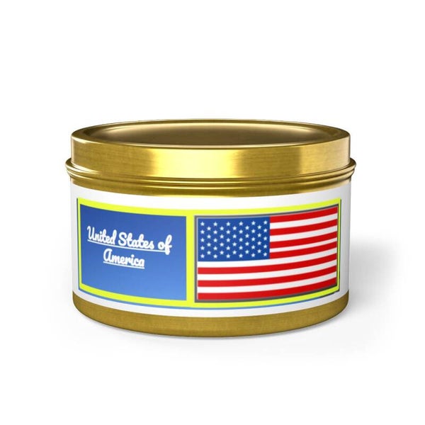 United States Flag-Tin Candles