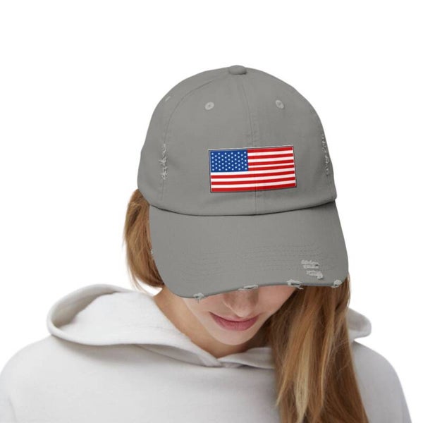 United States of America: Unisex Distressed Cap
