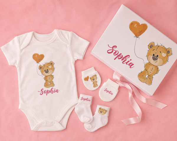 🧸🎀 Set Nascita Personalizzato Orsetto 🎀🧸