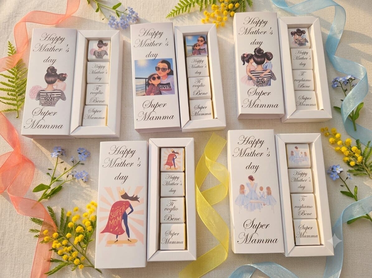 Set Regalo Cioccolato Personalizzato "Super Mamma" 🍫🌸