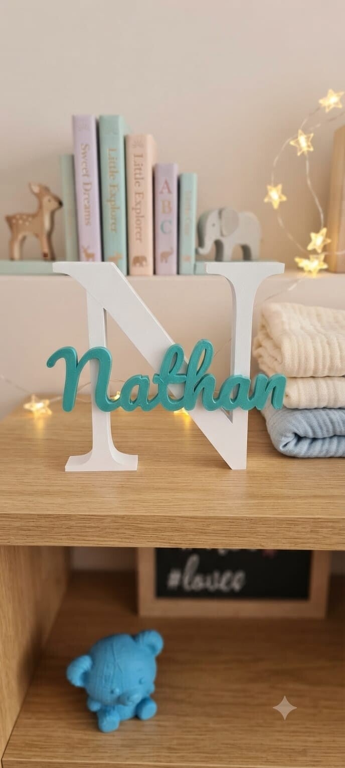 Nome Personalizzato con Iniziale in 3D
