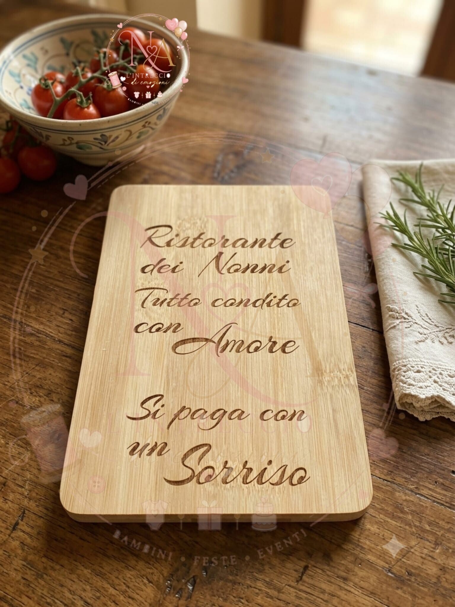 Tagliere in Legno Personalizzato “Nonni”