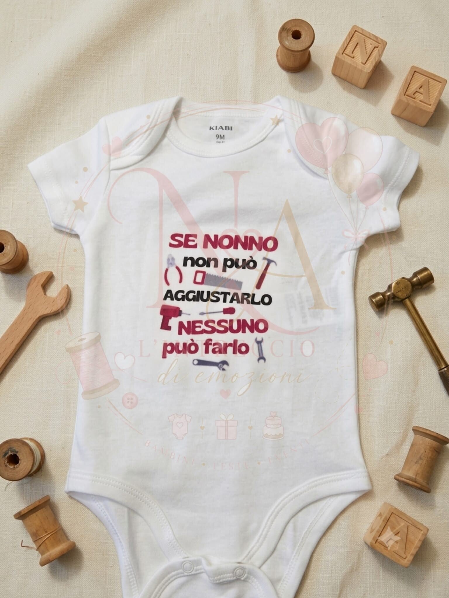 Body Personalizzato “Se Nonno Non Può Aggiustarlo” 🔧💙