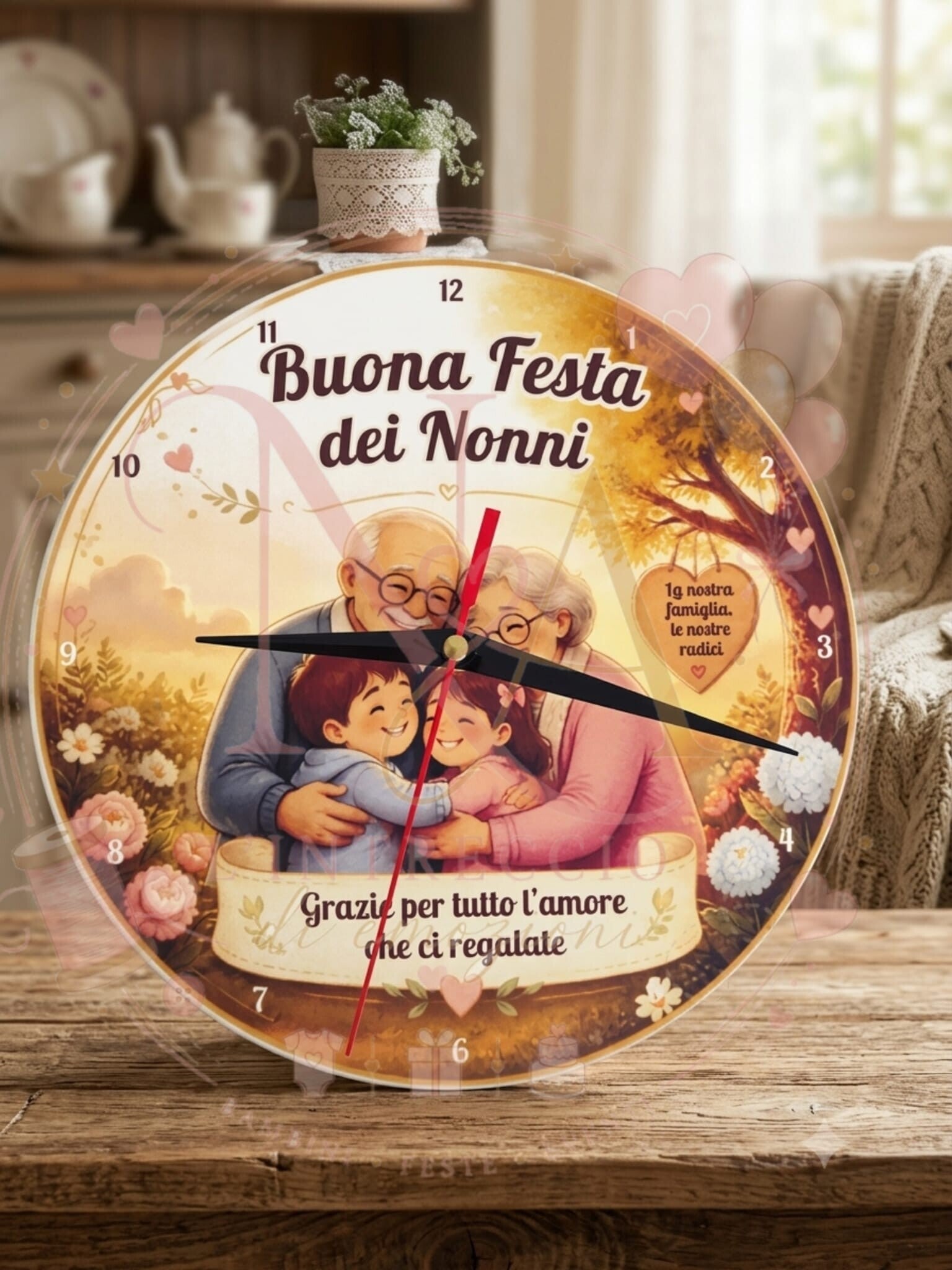 Orologio personalizzato "festa dei nonni"