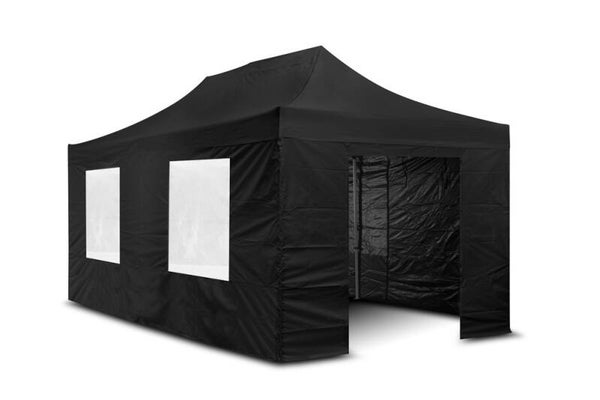 Easy up partytent pro 4,5 x 9 m. zwart