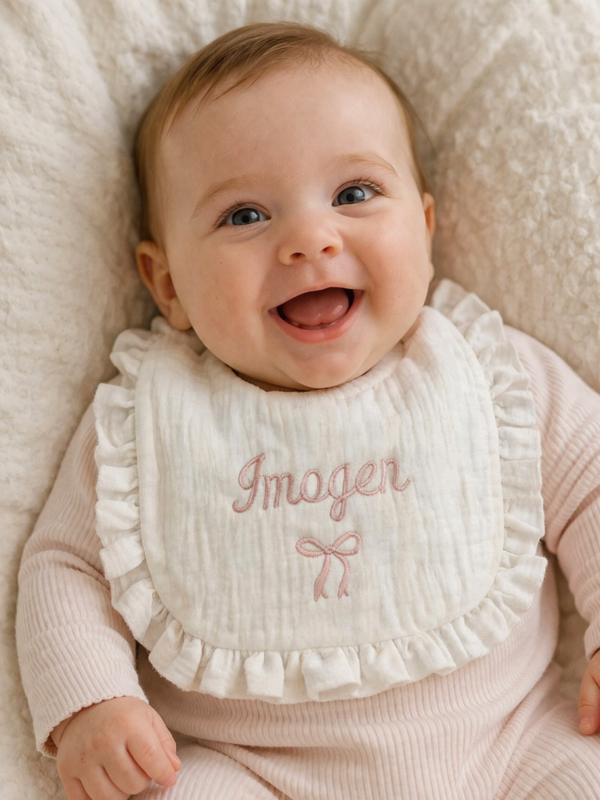 Personalised Frilly Bib
