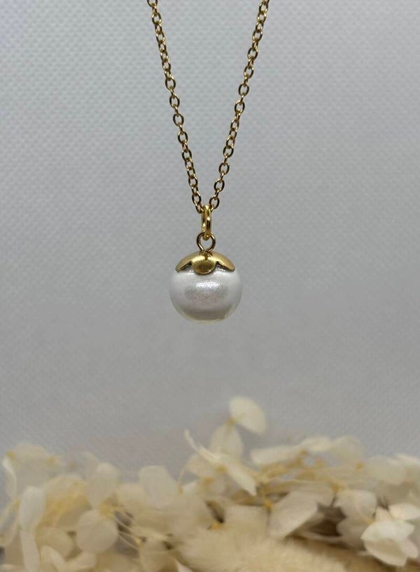 Collier Perle florale