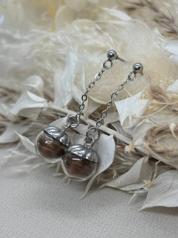 Boucles d’oreilles Perle méchée