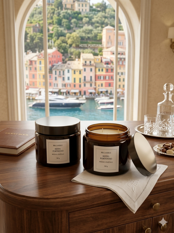Bougie 500g 3 mèche hôtel portofino