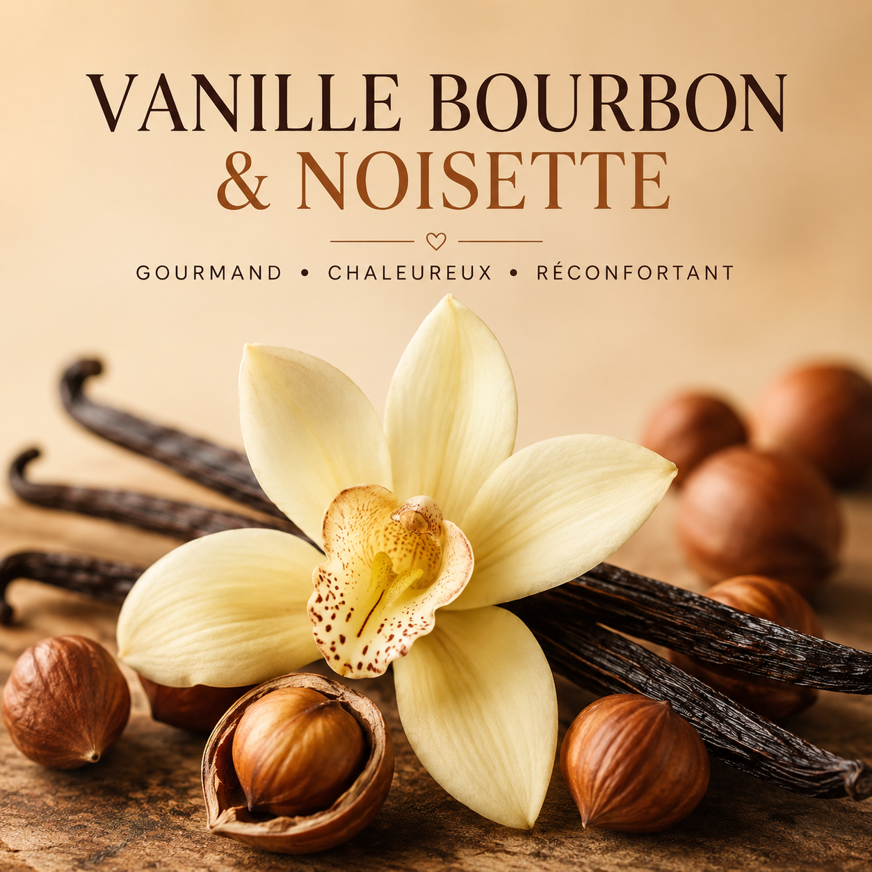 Sachet de 4 fondants vanille bourbon et noisettes